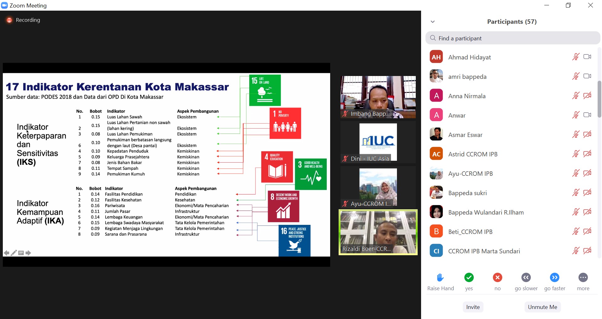 Indonesia: IUC Asia Assists Makassar to Strength Capacity on Vulnerability Assessment to Develop the Climate Adaptation Plan.