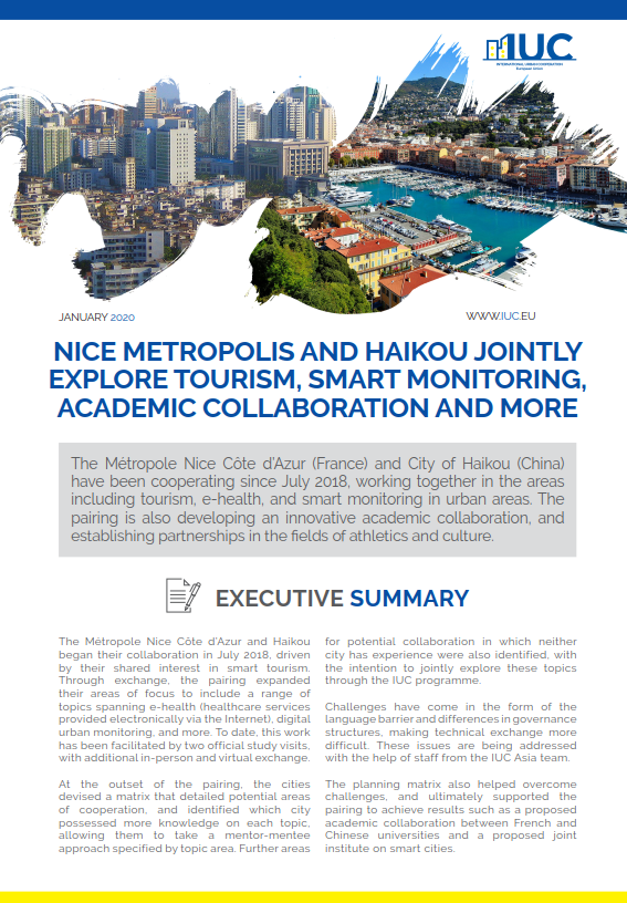 Case Study on Nice – Haikou Cooperation Published
